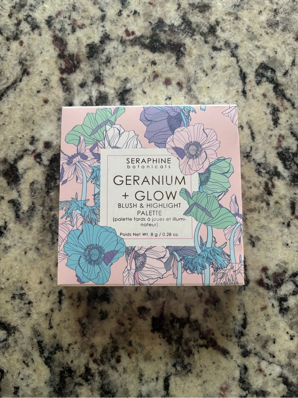 Seraphine botanicals Geranium + Glow Blush & Highlight Palette